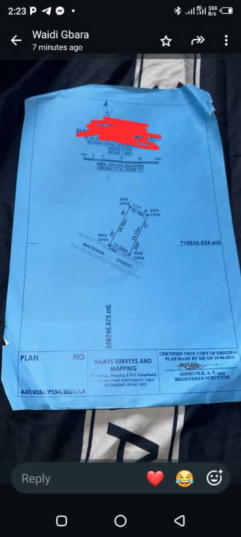Half Plot of Land for Sale in Ologolo, Lagos