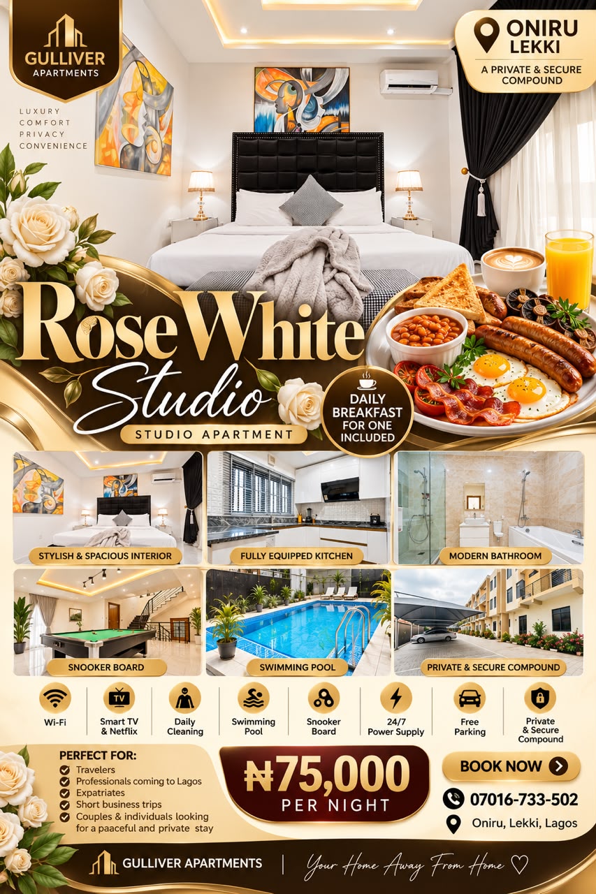 Studio Apartment for Rent in Oniru, Lagos