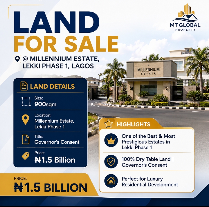 Land for Sale in Millennium Estate, Lekki Phase 1, Lagos