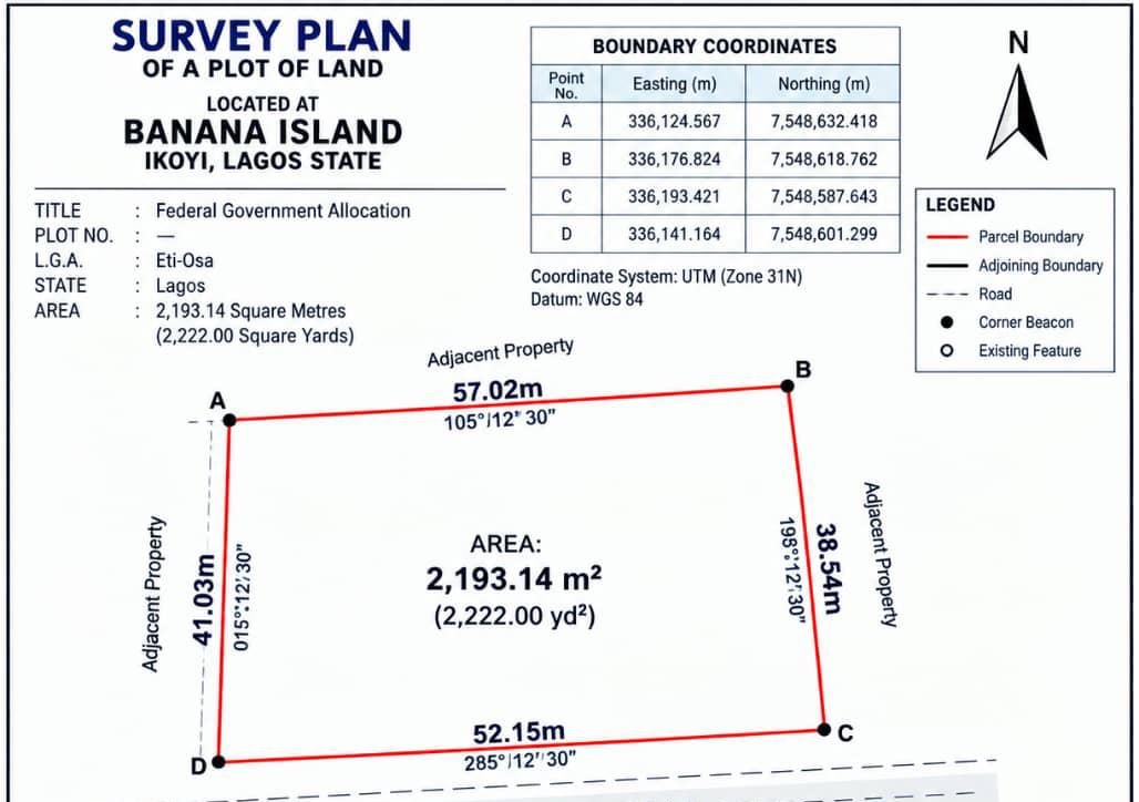 2,200 sqm Land for Sale in Banana Island, Ikoyi, Lagos
