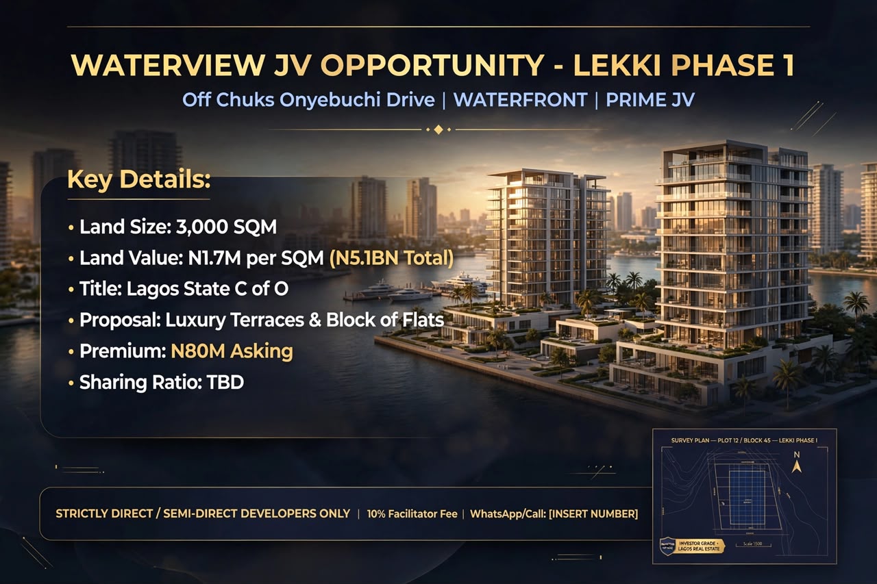 Prime Waterfront Land for Sale in Lekki Phase 1, Lagos