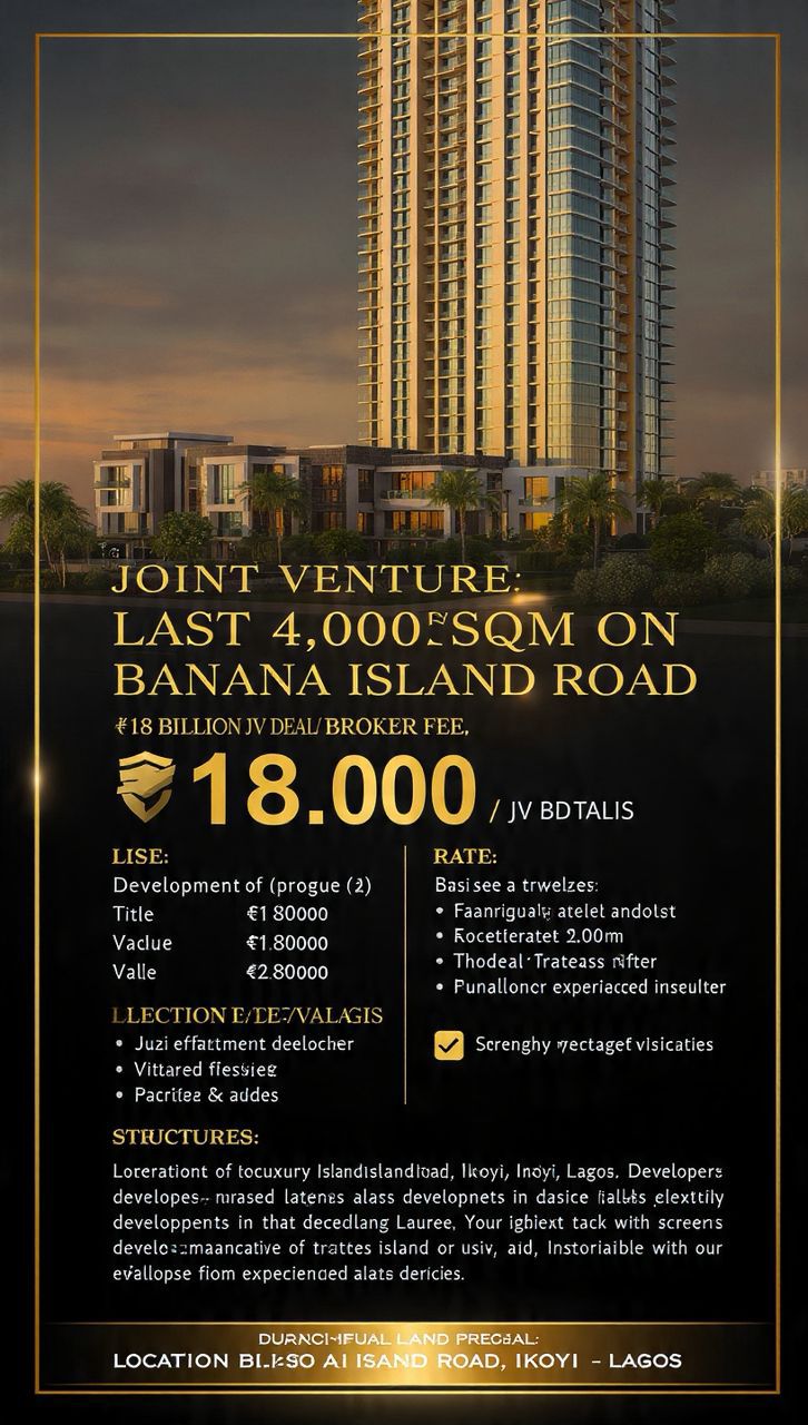 4,000 SQM Land for Sale on Banana Island Road, Ikoyi