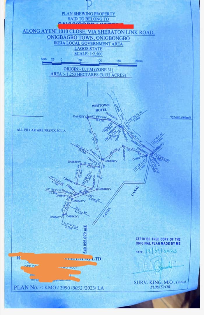 Bare Land for Sale by Ikeja Sheraton Hotel