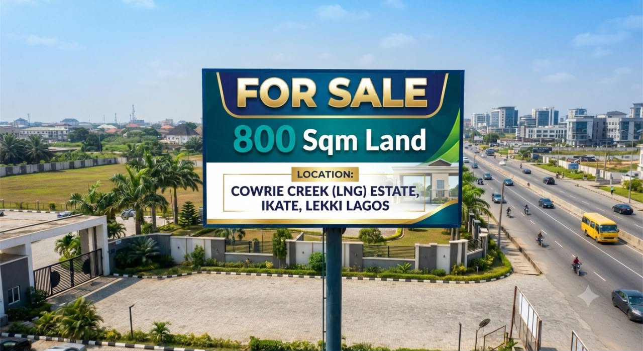 800 Sqm Land for Sale in Cowrie Creek (LNG) Estate, Ikate, Lekki