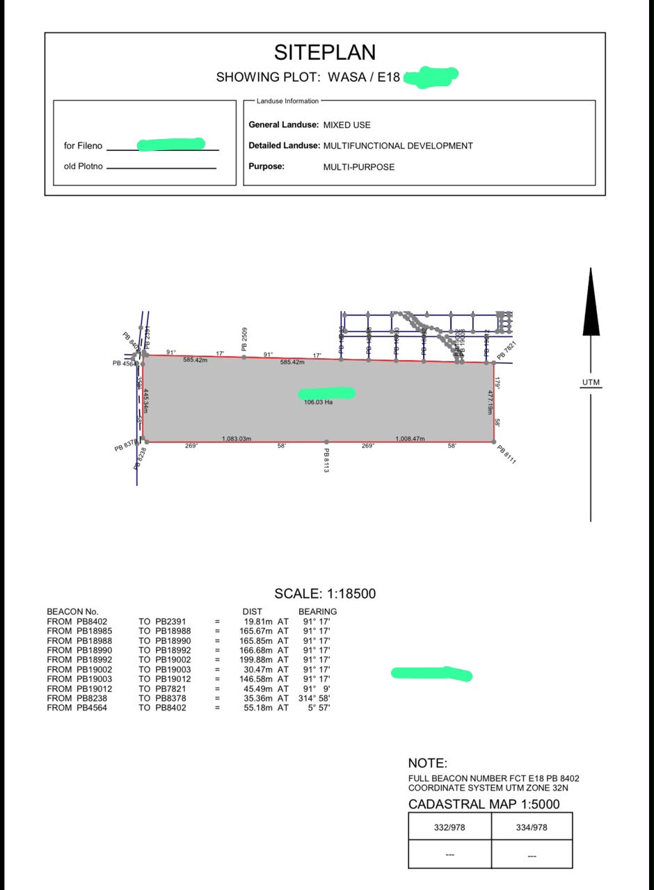 Land for Sale in APO WASA, FCT