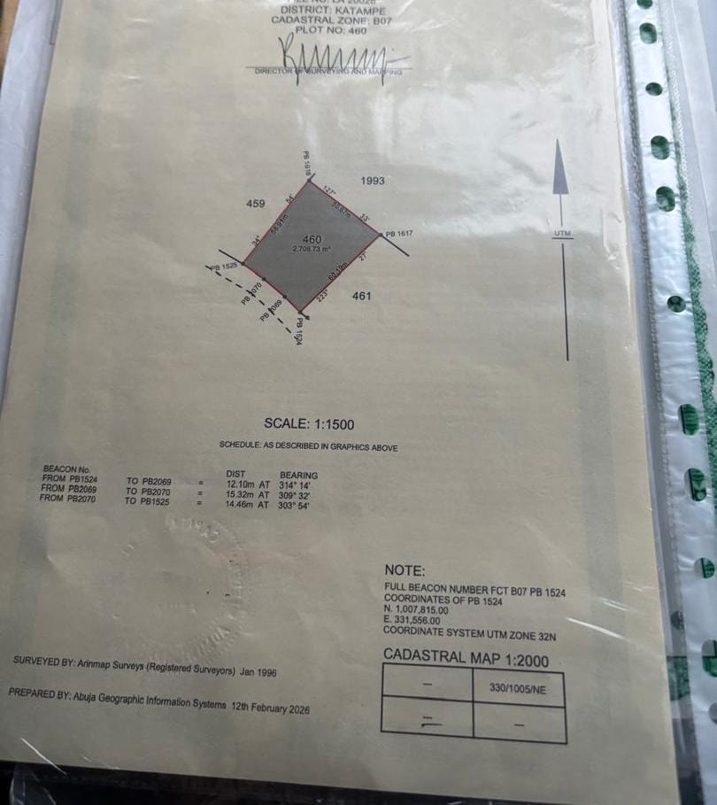Residential Land for Sale in Katampe Main