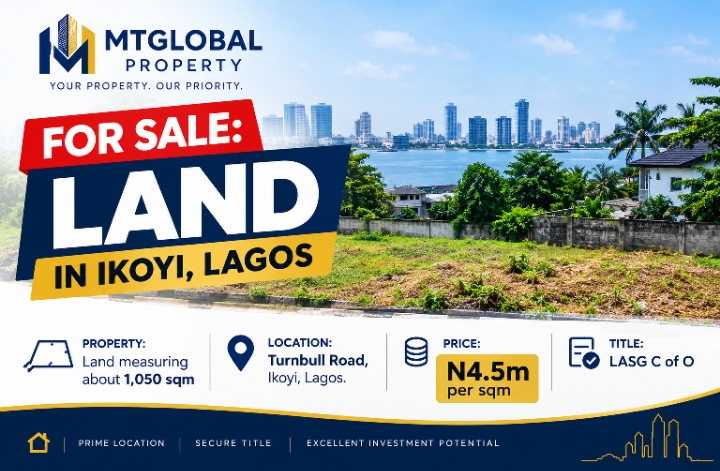 Land for Sale on Turnbull Road, Ikoyi