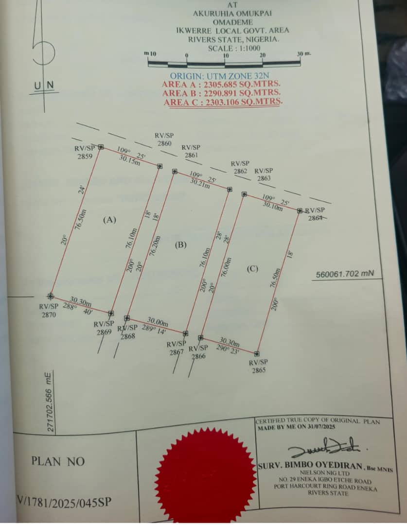 15 Plots of Dry Land for Sale Behind Airport (IPO - Omademe) Express Road