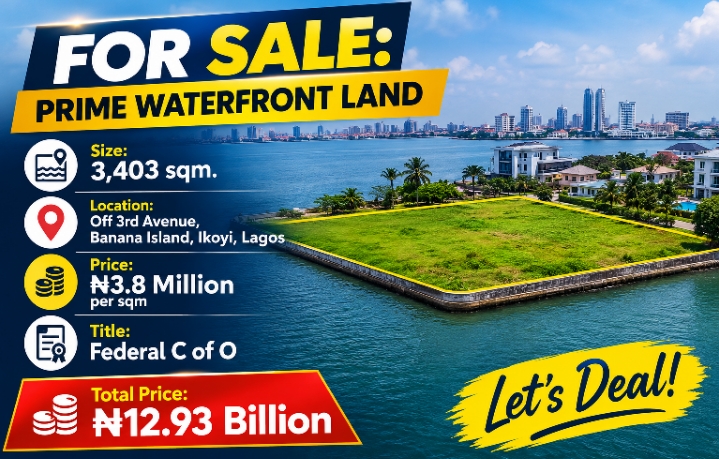 Prime Waterfront Land for Sale in Banana Island, Ikoyi, Lagos