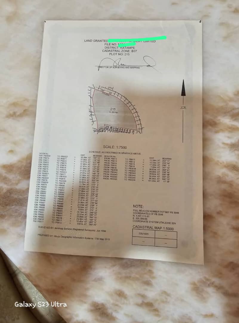 Land for Sale in Katampe, Abuja