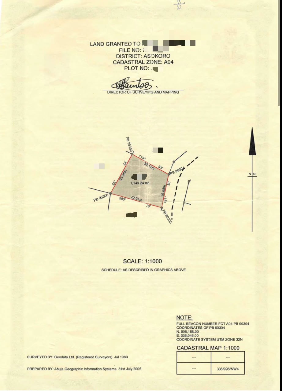 1,149 sqm Residential Plot for Sale in Asokoro, Abuja