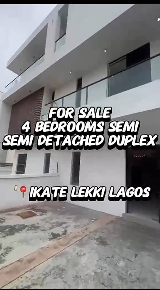 4 Bedroom Semi-Detached Duplex for Sale in Ikate, Lekki, Lagos