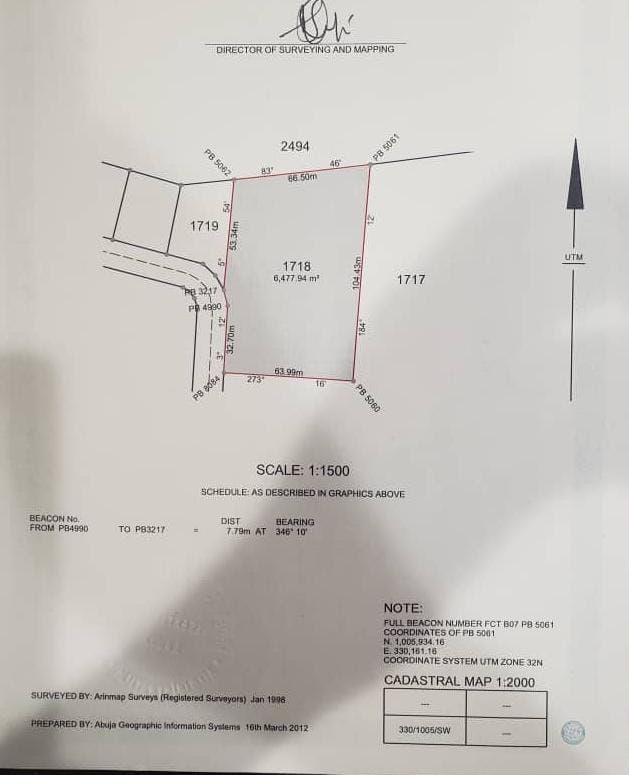 Land for Sale in Katampe, Abuja