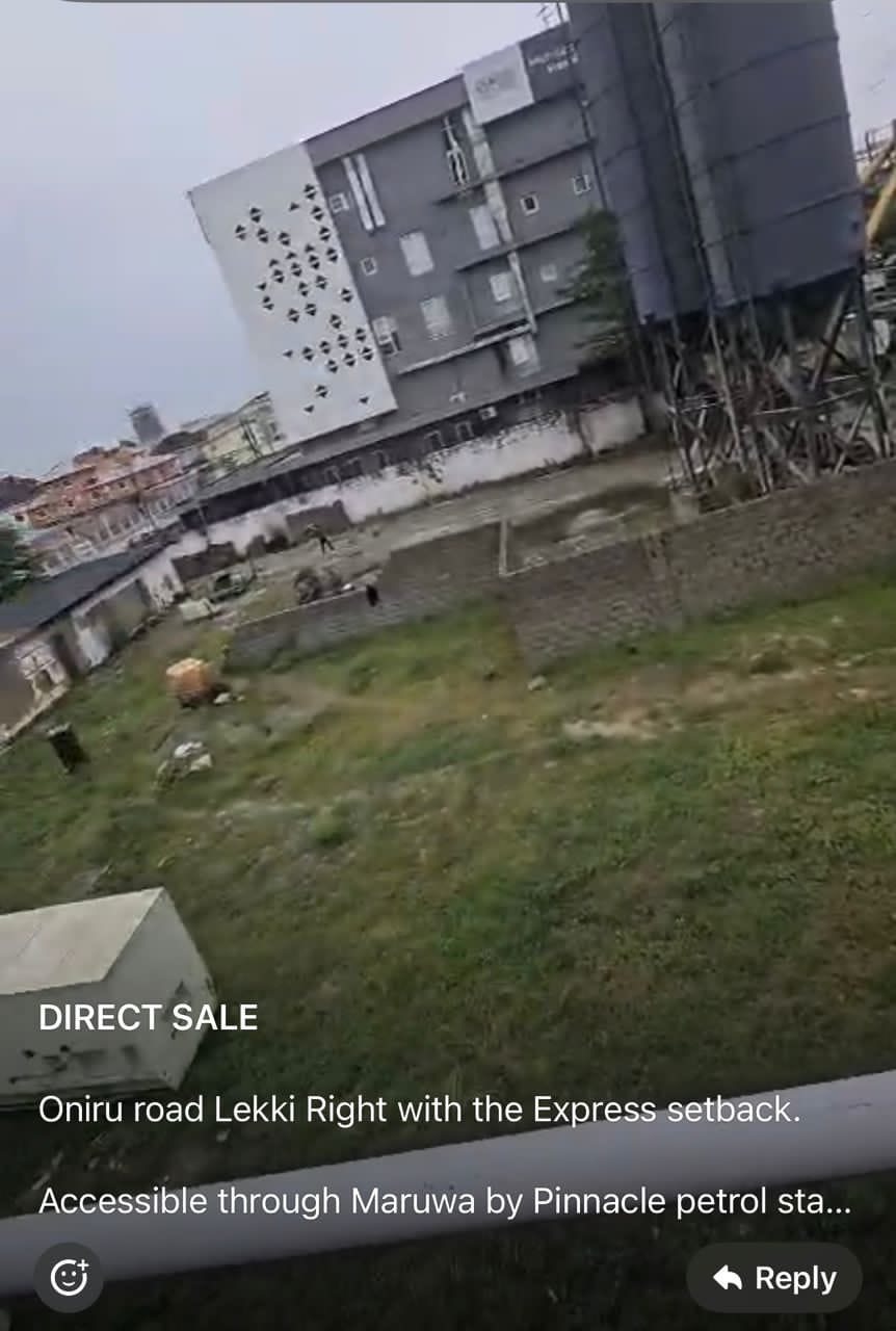 Land for Sale in Oniru Road, Lekki