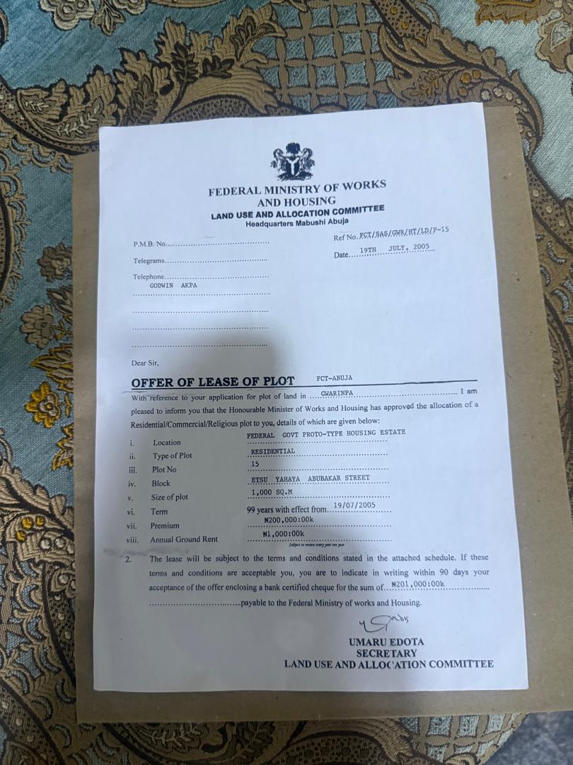 1000sqm Land for Sale in Gwarinpa, FCT