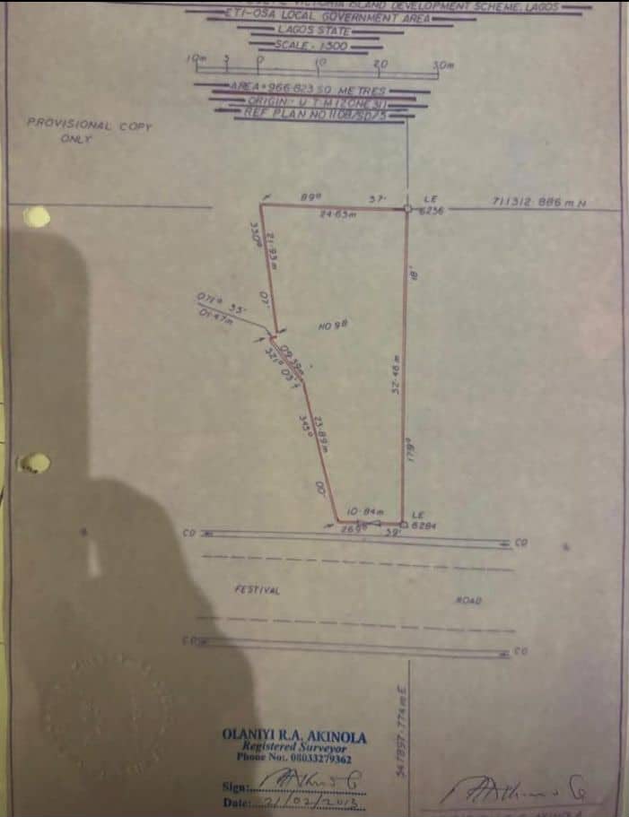 950SQM Pre-Piled Land for Sale in Victoria Island, Lagos