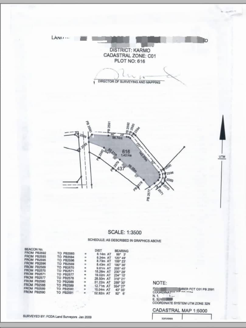 Plots 616 and 617 for Sale in Karmo District, Abuja