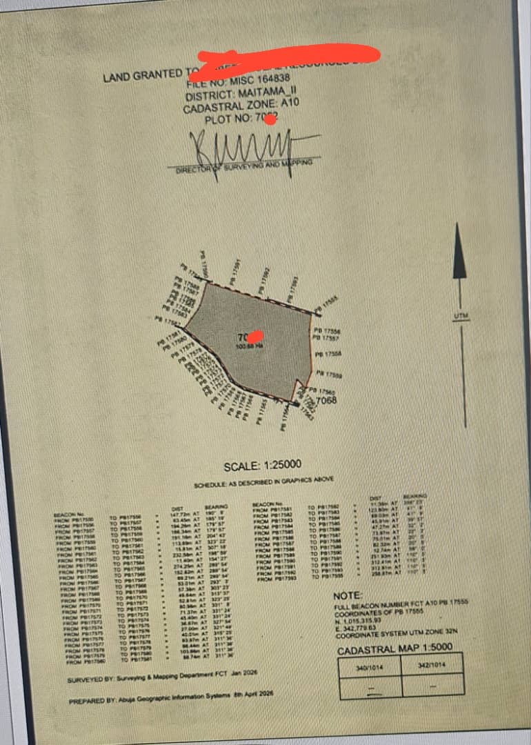 Land for Sale in Maitama II, Abuja